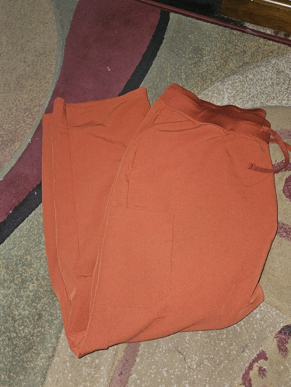 Burnt Orange Mandala Scrub Pants